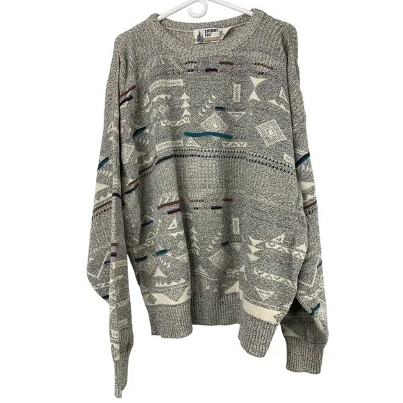 Rare Vintage 90s London Fog Mens Winter Sweater Big 3XL Heavy GUC